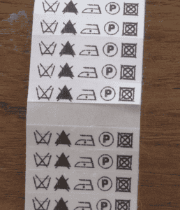 Zelfklevende textieletiketten